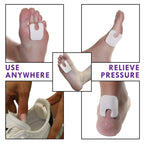 Wide U Shaped Felt Callus Horseshoe Pads - Adhesive Foot Pads That Protect Calluses from Rubbing On Shoes - 1/4'' - 25 Pack