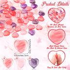 Soulchen 100 Pcs Valentine 's Day Heart Healing Stone Bulk Inspirational Worry Love 0.8 Inch Quartz Heart Inspirational Stones G