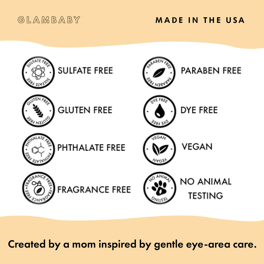 GlamBaby Dry Eye Area Kids Spray | Gentle Hypochlorous Mist, 60ml | Daily Refreshing Care for Sensitive Skin Around Eyes | No-Wi