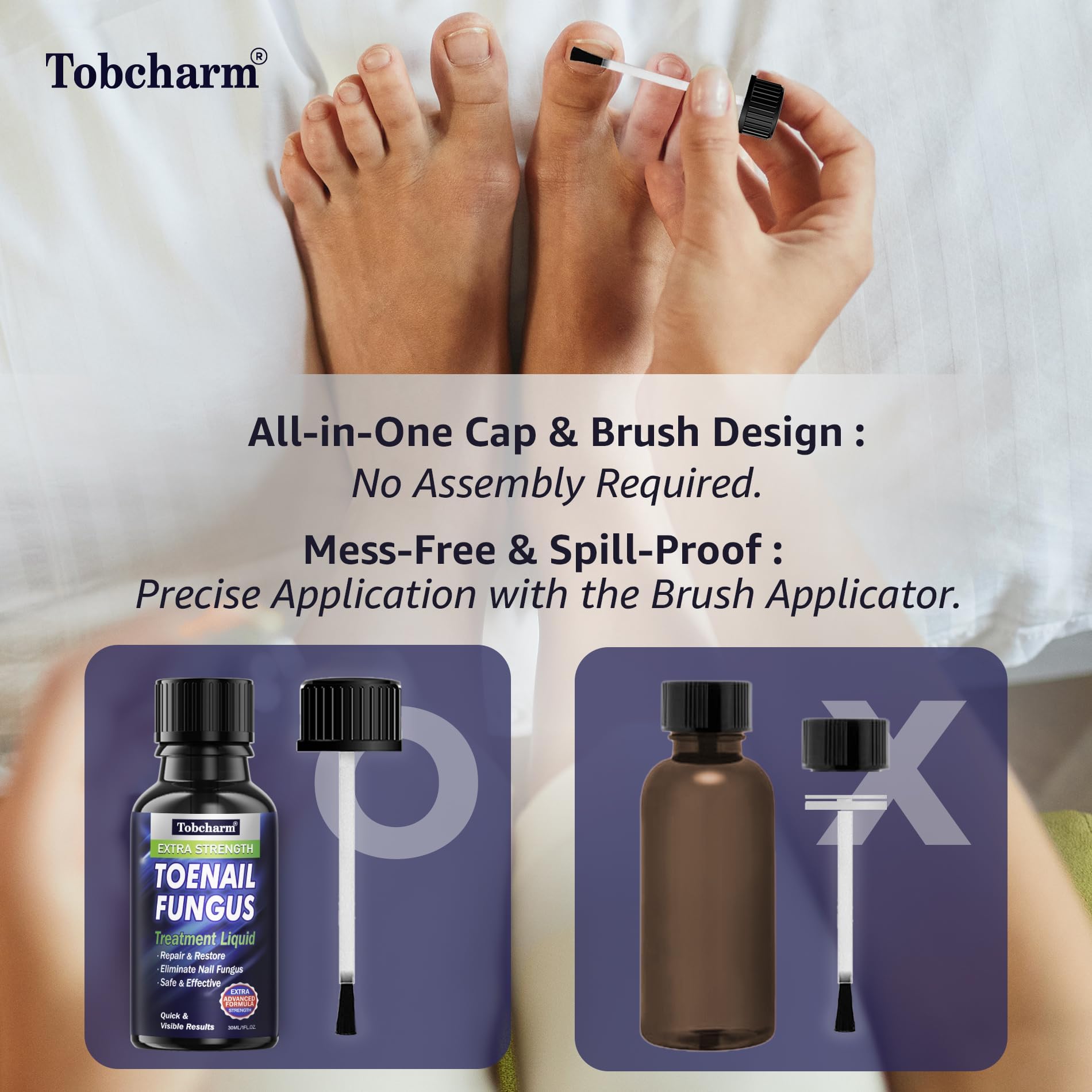 Tobcharm Toenail Fungus Treatment Extra Strength, Nail Fungus Treatment for Toenail, Fungus Nail Treatment, Nail Fungus Treatmen