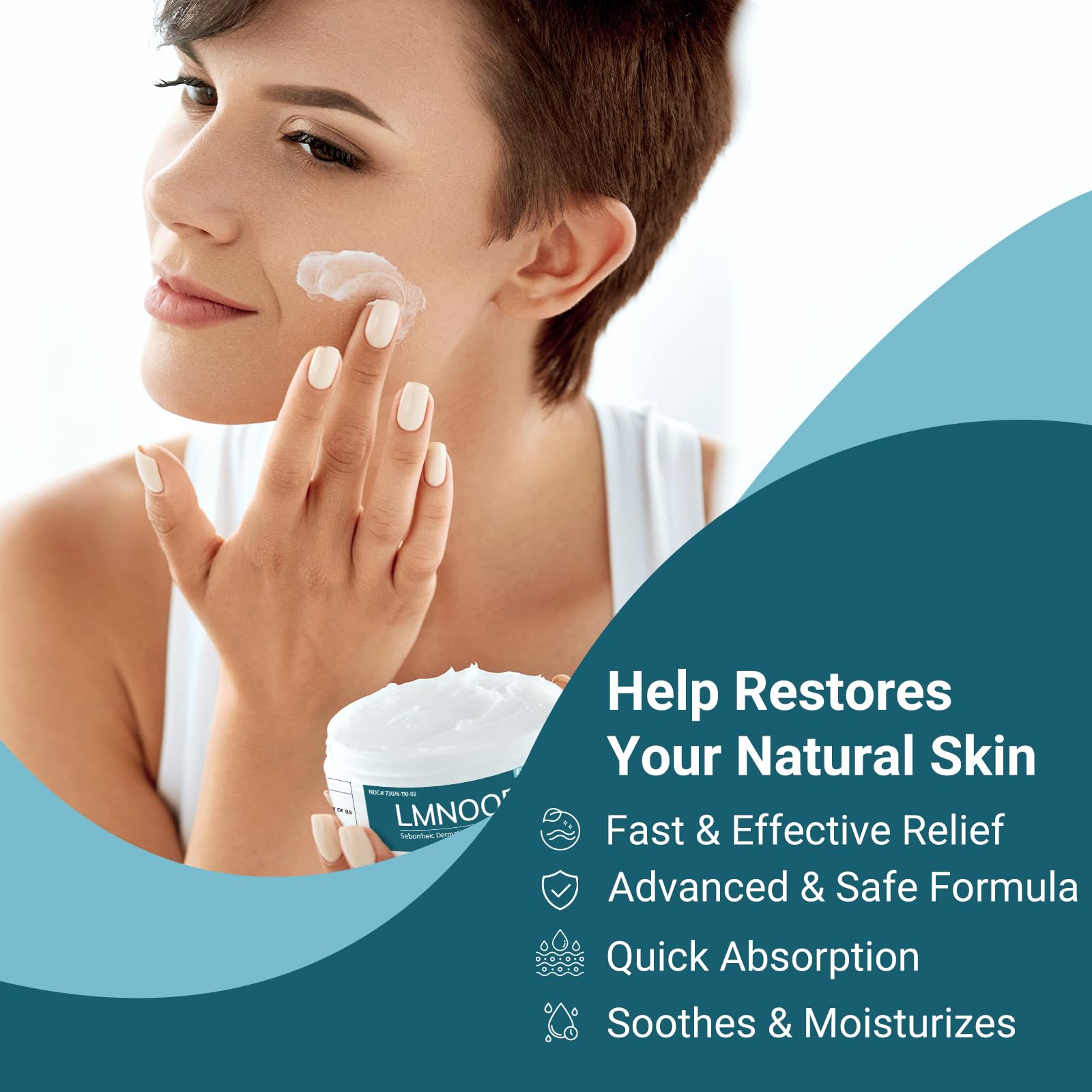 LMNOOP Seborrheic Dermatitis Cream, Extra Strength Scalp Treatment for Psoriasis, Folliculitis, Eczema, Dry Scalp, Dandruff, Ant