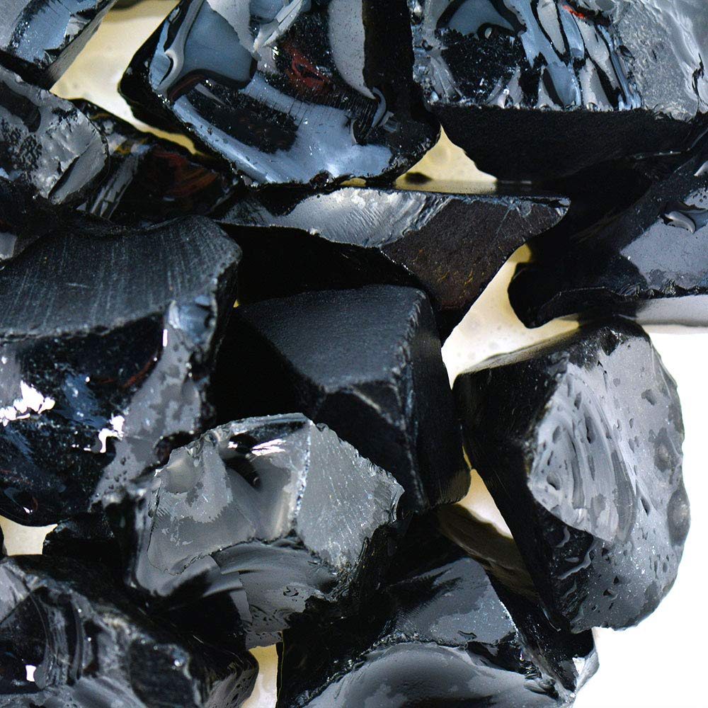 Bulk Rough Black Obsidian Crystal Large 1 Natural Raw Stones Crystal for Tumbling Cabbing Fountain Rocks Decoration Polishing Wi