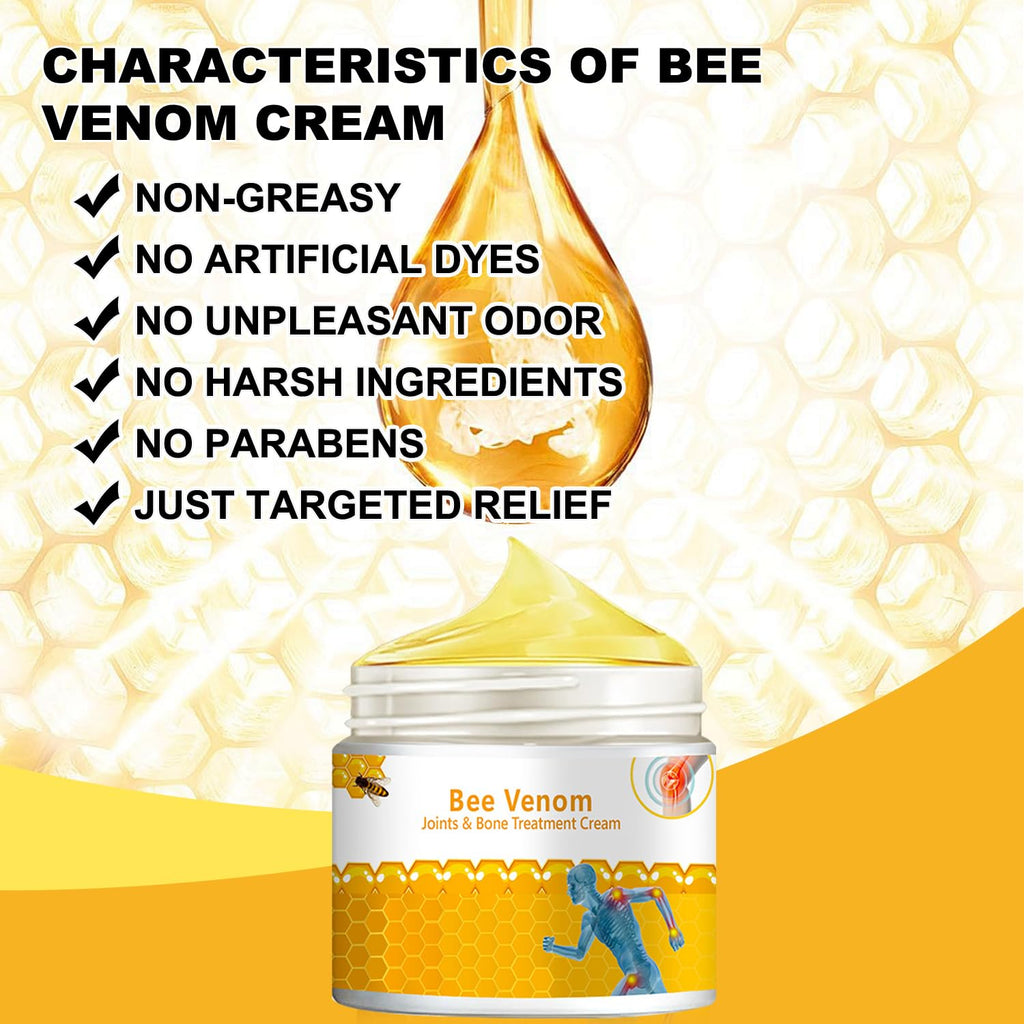 3 PCS Bee Venom Joint and Bone Therapy Cream, New Bee Venom Gel, Specializes in Muscle Soothing, for All Parts of The Body, for