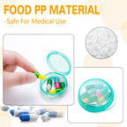Patelai 6 Packs Small Pill Organizer Box, Travel Pill Container Portable Daily Mini Medicine Case Holder for Pocket Purse Briefc