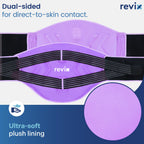 REVIX Reusable Large Back Ice Packs with Compression Straps, Adjustable Lower Back Ice Wrap for Lumbar, Sciatic Nerve, Soft Plus
