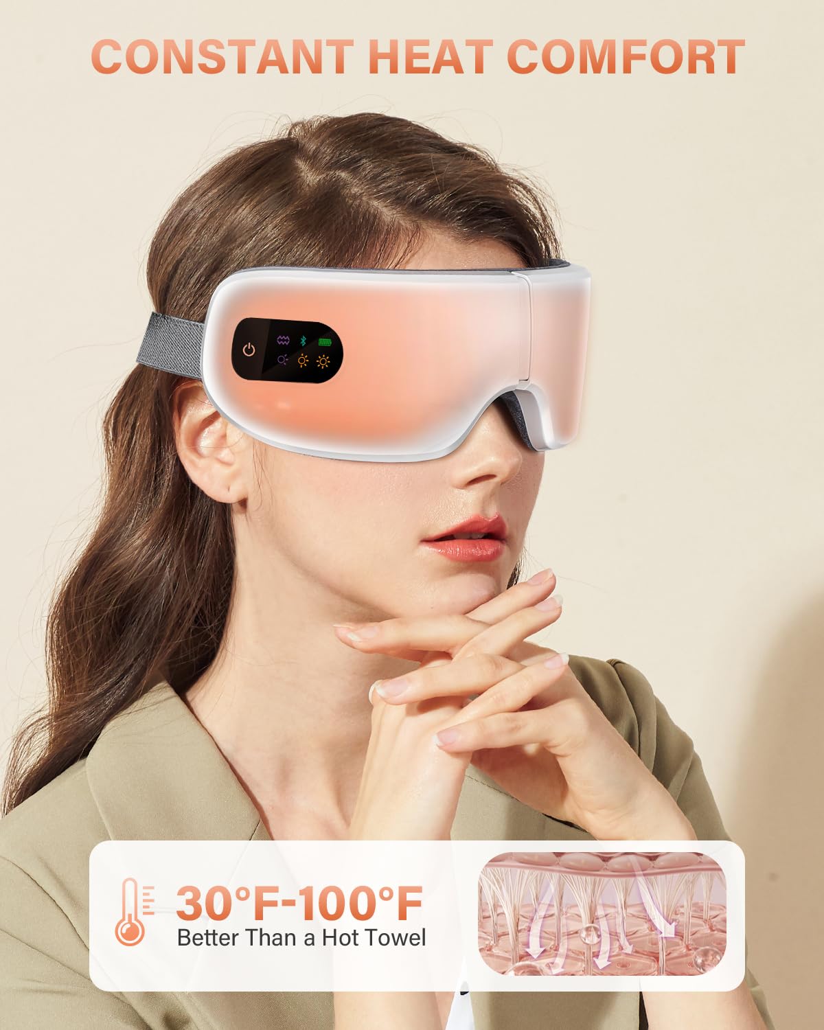 ZZR SEVEN Eye Massager with Heat, 7 Massage Modes, Eye Mask, Birthday Gifts for Women, Men, Friend, Mom and Dad, Sleep Mask for
