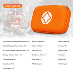 276PCS Mini Car First Aid Kit Travel Size for Business Trips, Compact First Aid Emergencies Kit Supplies for Rv Hiking Rode Trip
