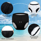Glitopper 2 Pcs Adult Swim Diapers Special Needs Resuable Cloth Diaper Covers Waterproof Incontinence Protection, Unisex(M)