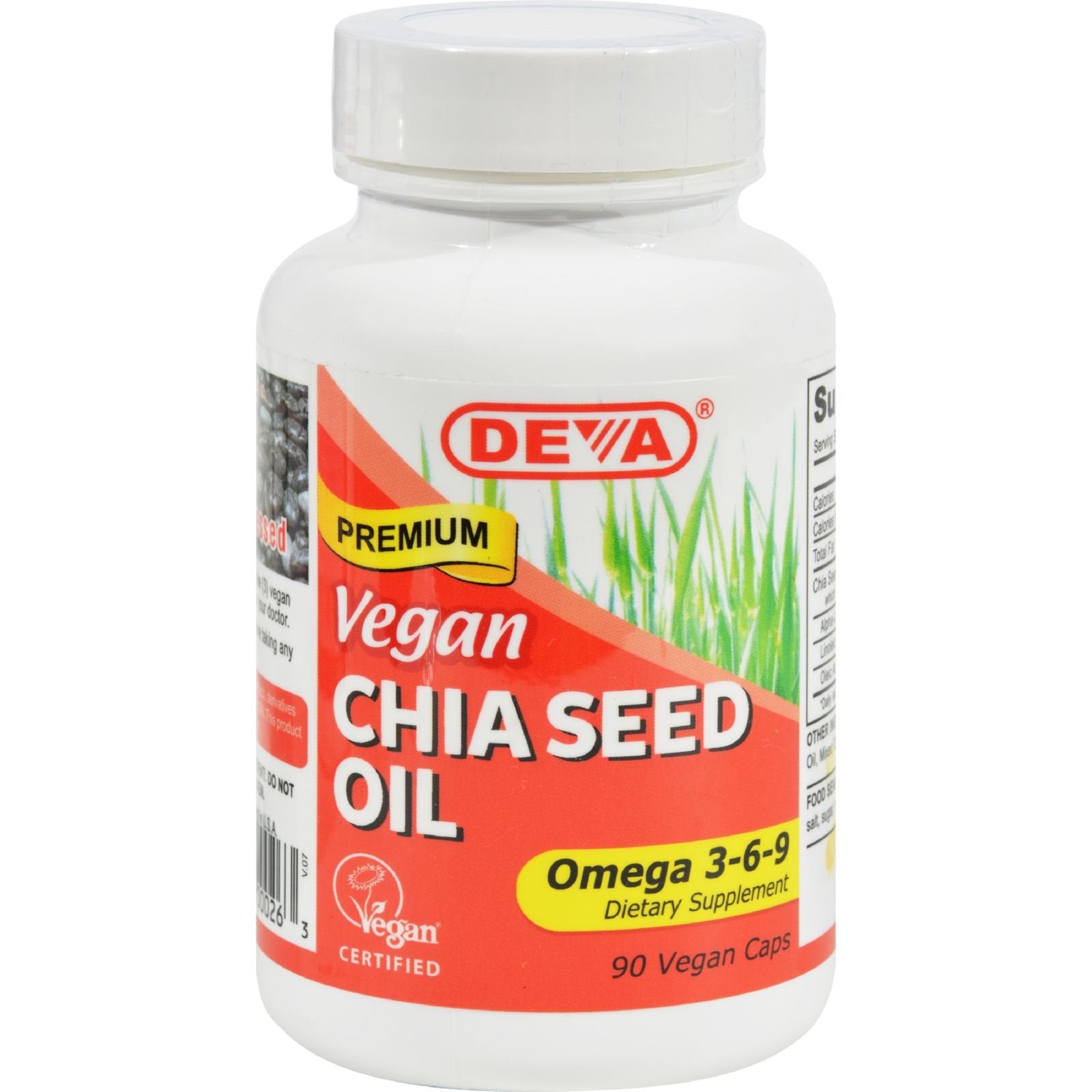 Deva Vegan Vitamins Chia Seed Oil Vegan 90 Sgel2