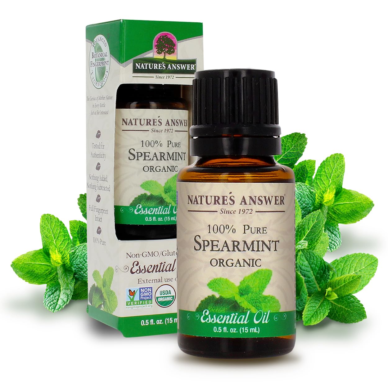Natures Answer 100% Pure Organic Essential Oil, 0.5-Ounce, Spearmint