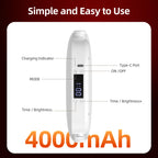 Red Light Therapy, Near Infrared 660nm 850nm Portable Red Light Therapy for Face and Body 4000mAh Battery Include Rotate 360 Deg