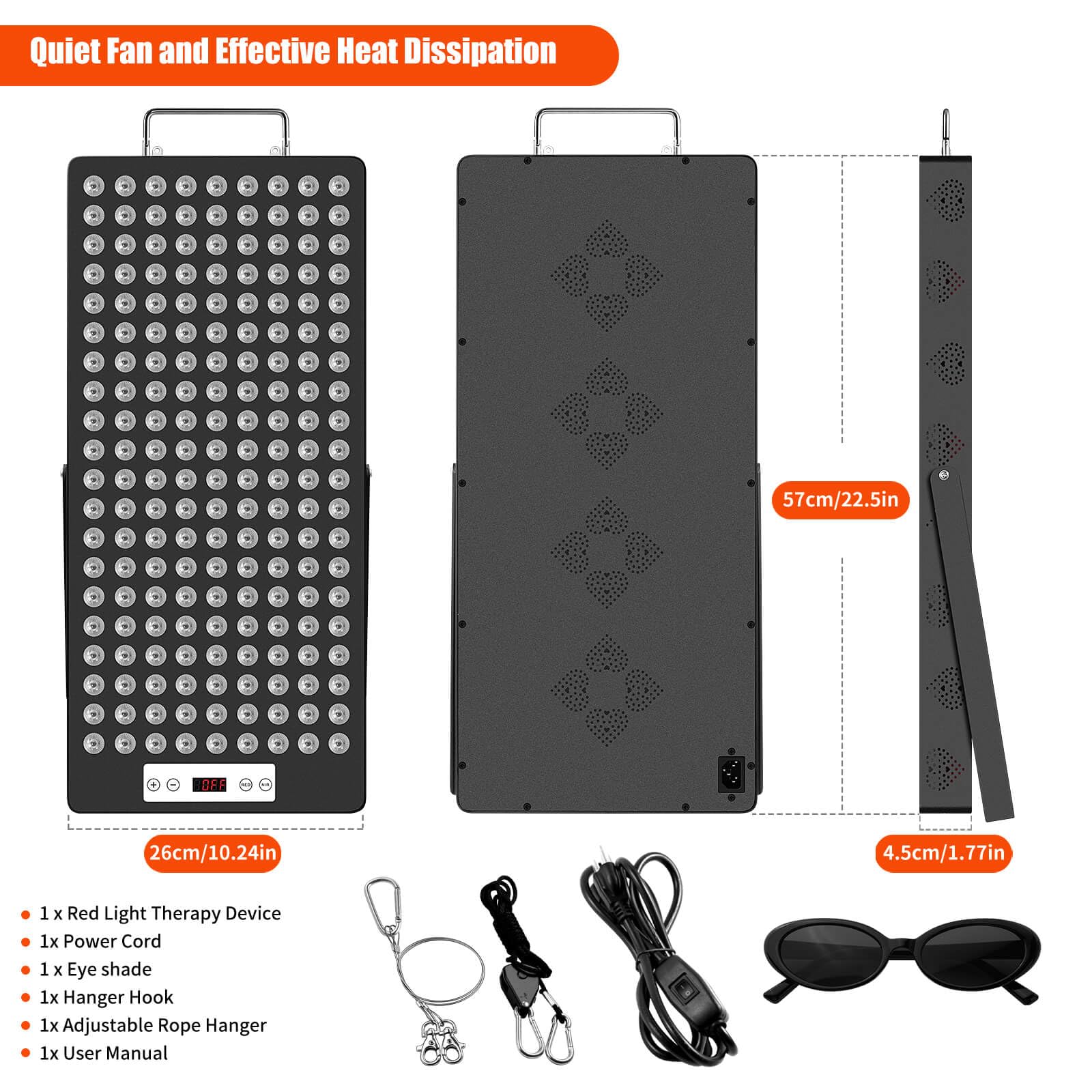 Red Light Therapy Device, Red 660nm & Near Infrared 850nm Infrared Light Therapy for Body, Light Therapy Panels for Full Body, 1