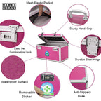 HEWEI WORKS Lockable Medication Box with Portable Storage Case, 14.2x 7.2x 8.2, Childproof Medicine Lock Organizer, Lockin