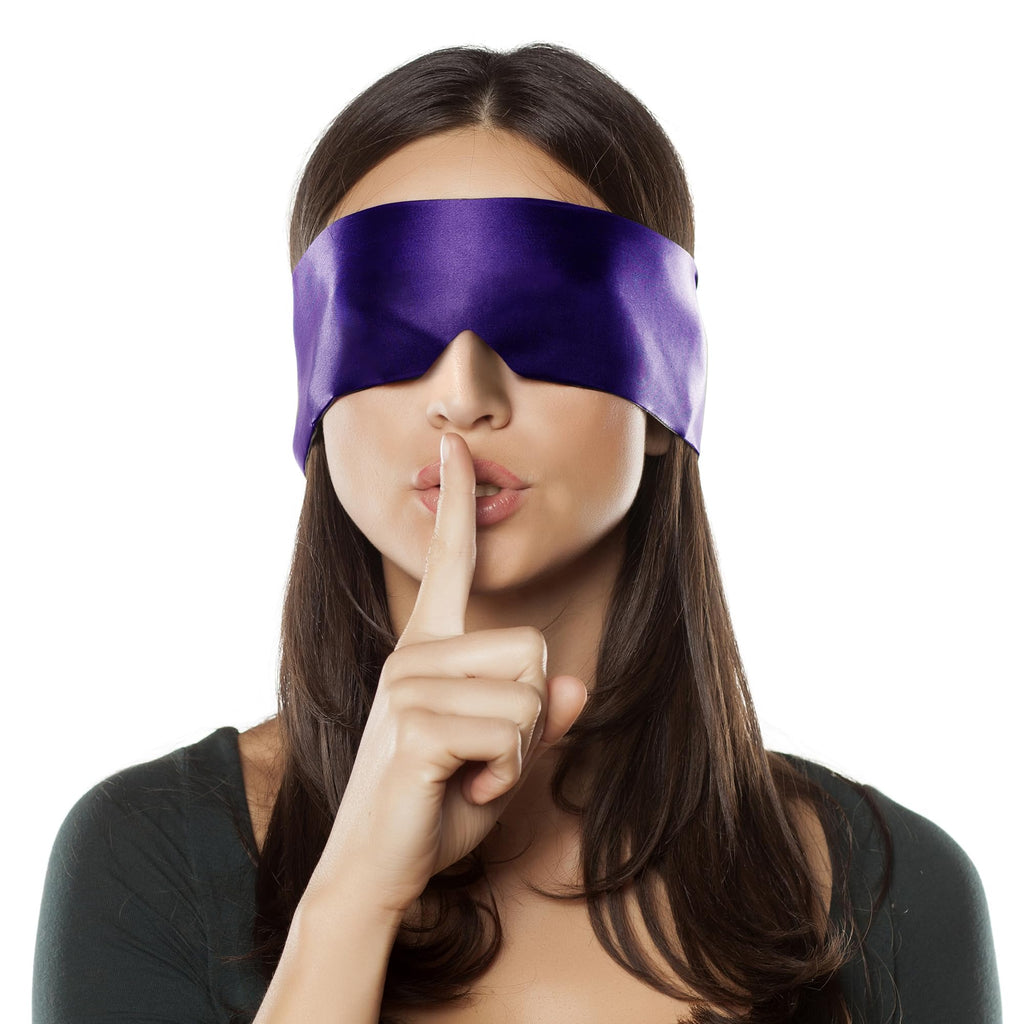 FRESHME Satin Eye Mask - Soft Sleep Mask Adjustable Eye Cover Blindfold for Night Meditation Travel Nap Sleep Eye Mask for Women