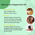Peppermint Oil for Diffuser, Hair, Spray, Soap, Body Wash, 100% Pure Peppermint Essential Oil - 100ml