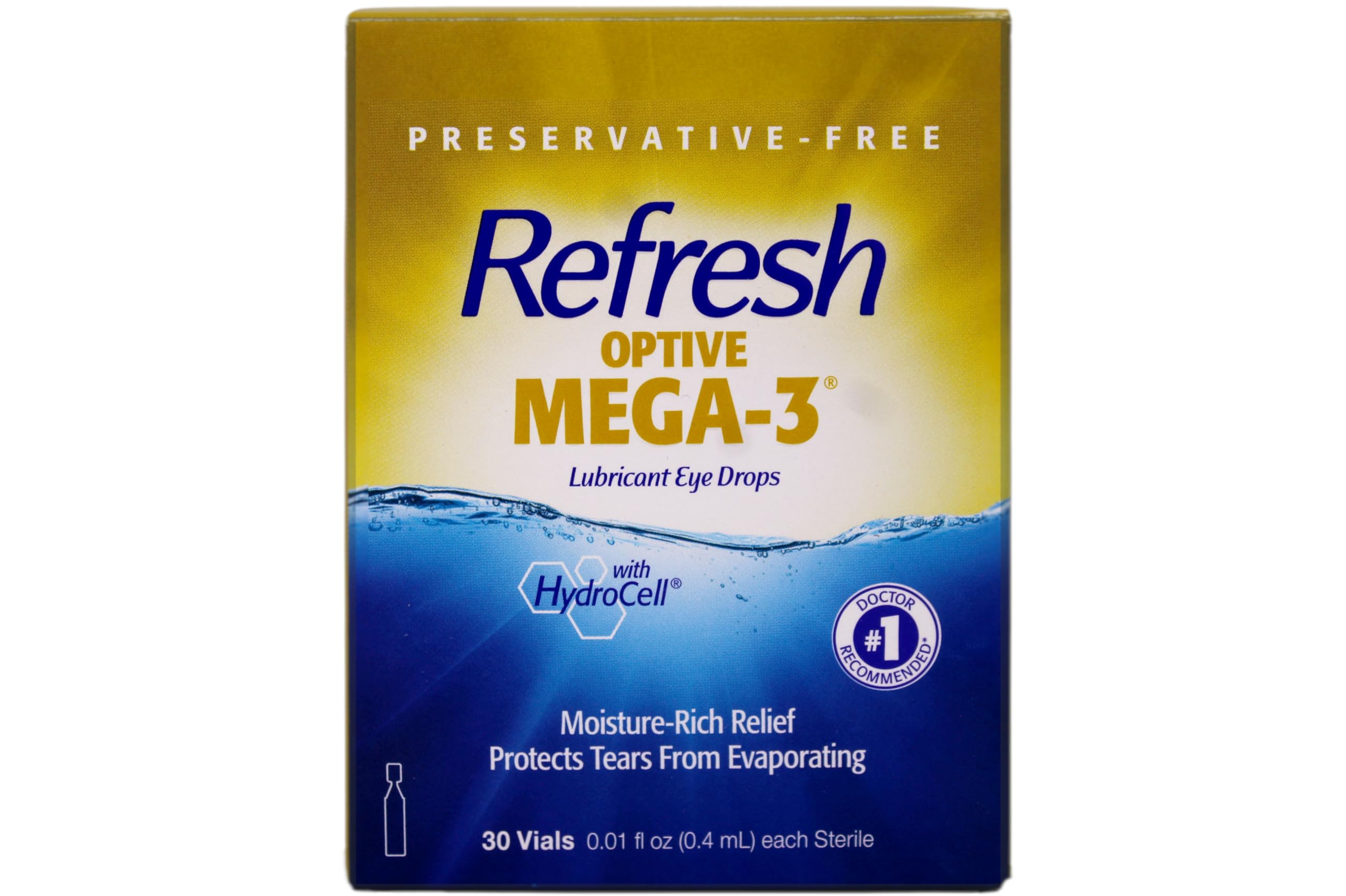 Refresh Optive Mega-3 Lubricant Eye Drops, 30 Single-Use (Pack of 2)