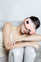 TLINNA Eye Massager with Airbag Kneading,Constant Temperature Hot Compress, Multi-Frequency Vibration and Bluetooth Music (Pink,