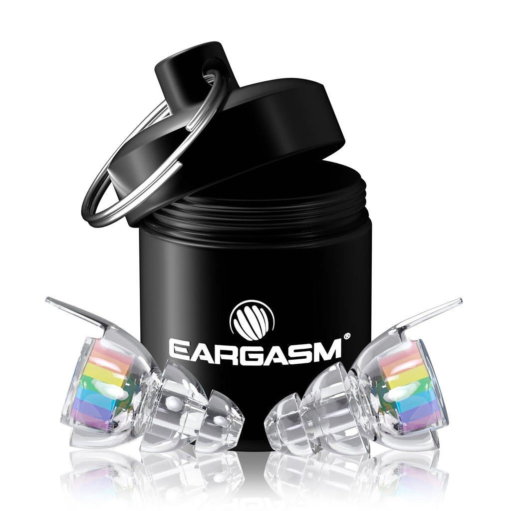 Eargasm High Fidelity Earplugs with Rainbow Filters - Reusable Noise Reduction Hearing Protection Ear-Plugs with Carrying Case f