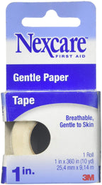 Nexcare(TM) Gentle Paper First Aid Tape, 781-1PK, 1 in x 10 yds