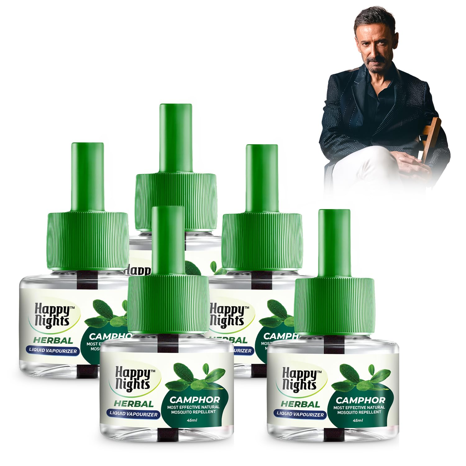 Happy Nights Camphor Mosquito Repellent Liquid Refill, MamaS Choice Camphor Repellent, 45Ml Oil Based | Prevent From Mosquito | 