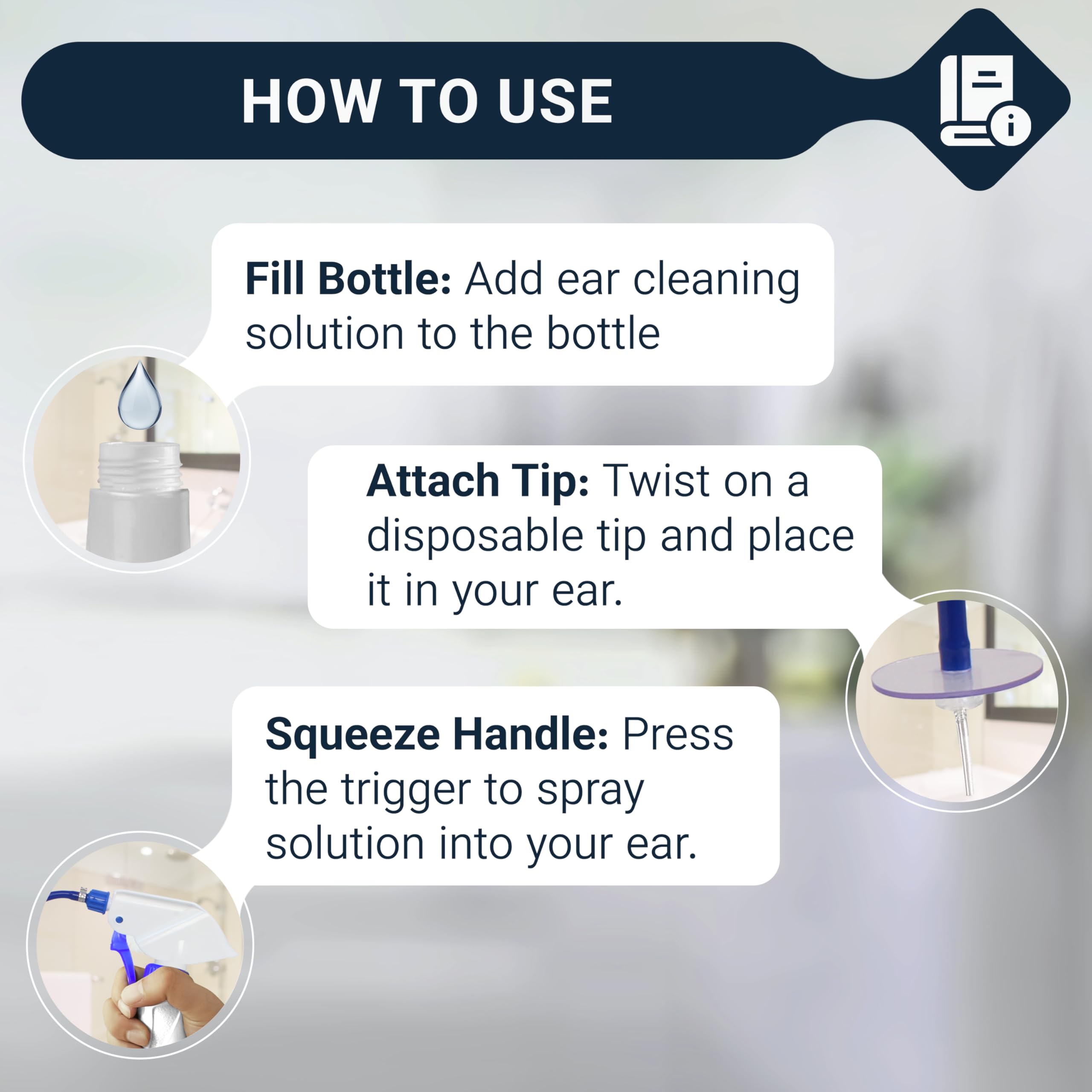 Elephant Ear Washer Bottle System by Doctor Easy