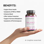 Dr. Brighten Balance - Hormone Balance for Women with Chasteberry and DIM - Targets Hormonal Acne, Period Issues, & PMS - Vegan,