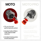 EARPEACE Moto - Reusable Motorcycle Earplugs - Motorcycle Ear Plugs Wind Noise Protection - Comfortable Ear Plugs for Motorcycle