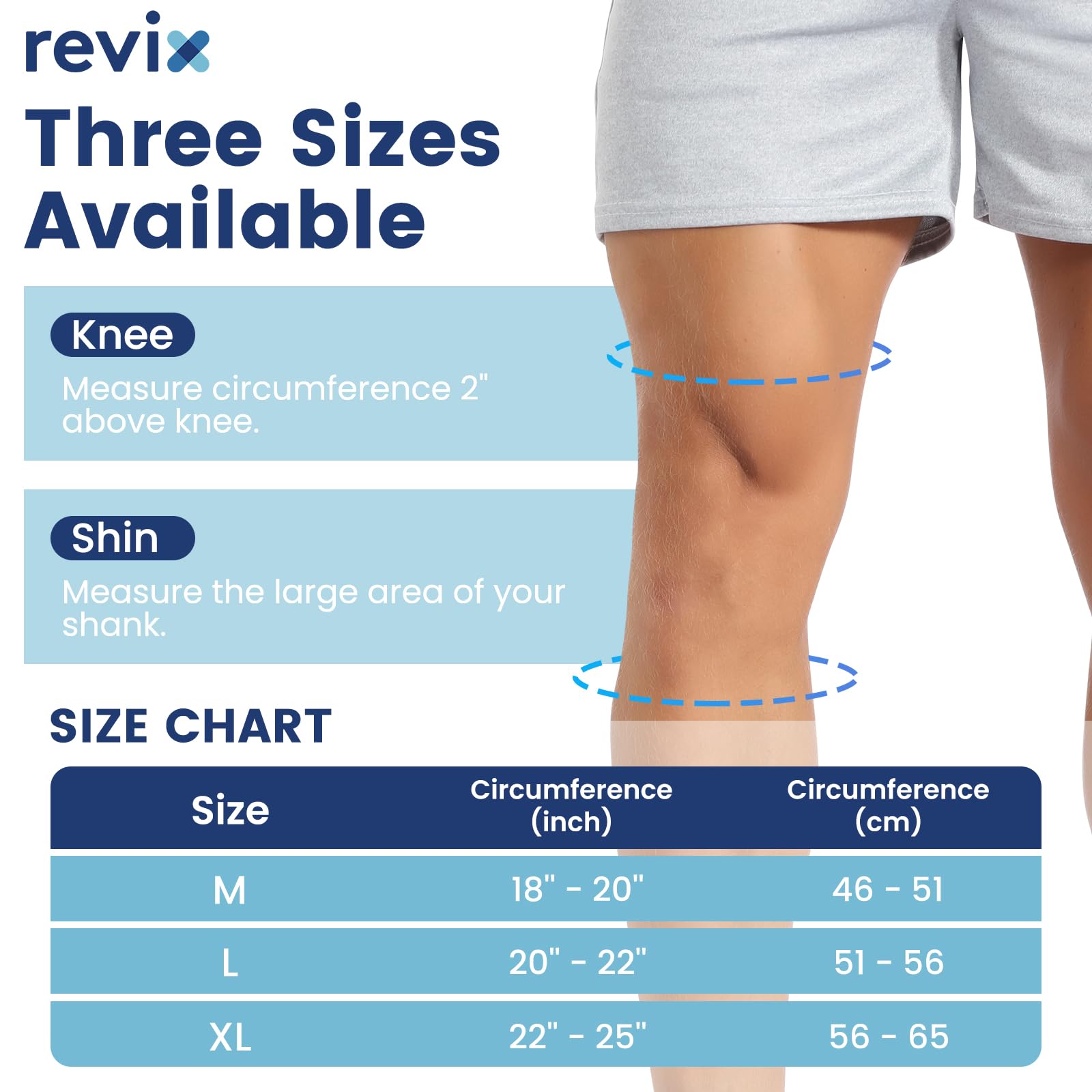 REVIX 3D Knee Ice Pack Wrap, Flexible Ice Compression Knee Sleeve with Innovative Dual-layer Gel, Reusable ice sleeve for knee,