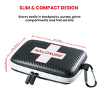 Naloxone Case for Opioid Overdose Response Kits | Custom Designed Hardshell With Double Pocket - Holds All Formulations of Nalox