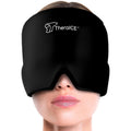 TheraICE Migraine Relief Cap, Soothing Headache Hat Ice Pack Mask, Face Cold Compress Cooling Gel Head Wrap Products for Tension