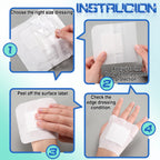Nuanchu 50 Pieces Island Dressing Bordered Gauze Wound Care Bandage with Adhesive Border Wound Bandage Pads Waterproof Breathabl