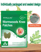 MYMULIKE Knee Patches, 100 Count Warming Natural Herbal Plaster Knee Patches, Wormwood Extract Sticker 8 Hours Lasting Reduction