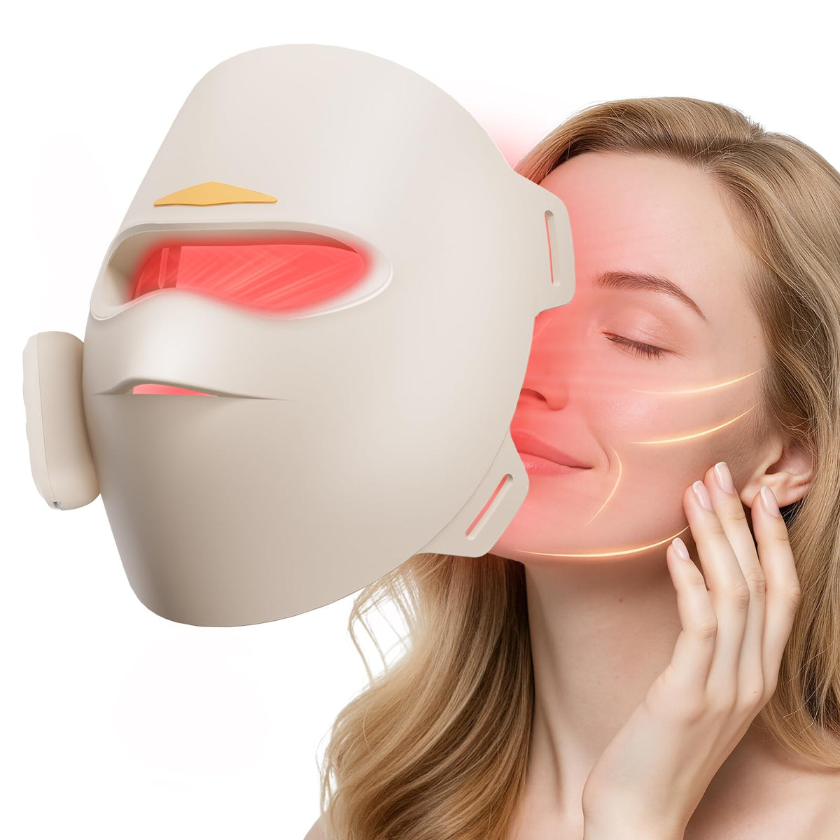YHYXPO 4D Red Light Therapy Mask for Face,3 Modes Face Mask With 336 LEDs