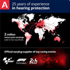 Alpine MotoSafe Race - Motorcycle Ear Plugs for Wind Noise Reduction - 20dB - Motorcycle Hearing Protection - Ultra Soft Comfort