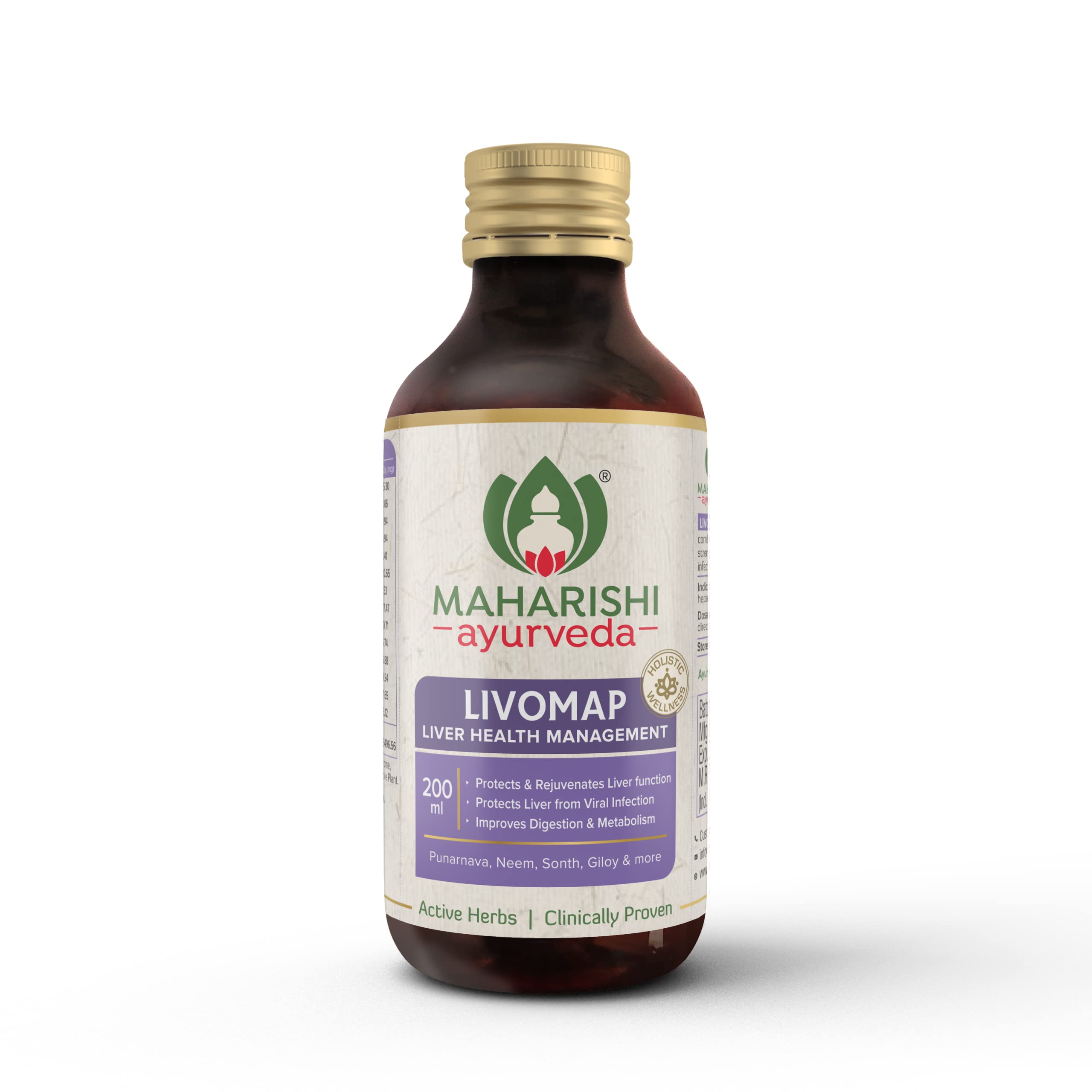 Maharishi Ayurveda Livomap | Liver Care And Liver Support Supplement Tonic | Helps Rejuvenate The Liver Function | Clinically Te