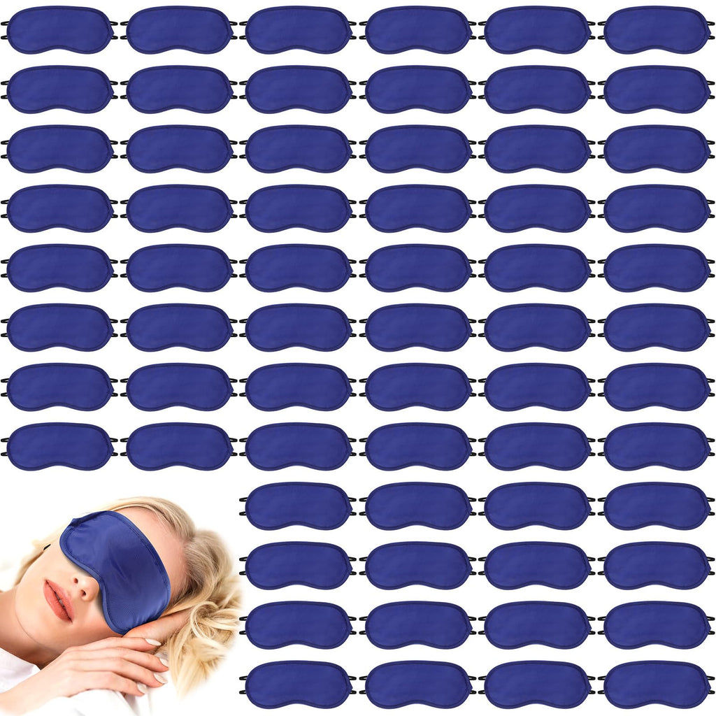 Tarpop 200 Pcs Eye Mask Sleeping Blindfold Eye Cover with Adjustable Strap for Games Party Team Building Travel Individually Wra