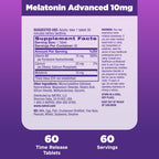 Natrol Advanced Sleep Melatonin 10mg, Dietary Supplement for Restful Sleep, Time Release Melatonin Tablets, 60 Time-Release Tabl