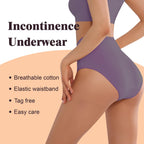 IRISMORII Leak Proof Incontinence Underwear for Women Washable Absorbent Bladder Control Postpartum Briefs 1Pack (Cherry XXL)