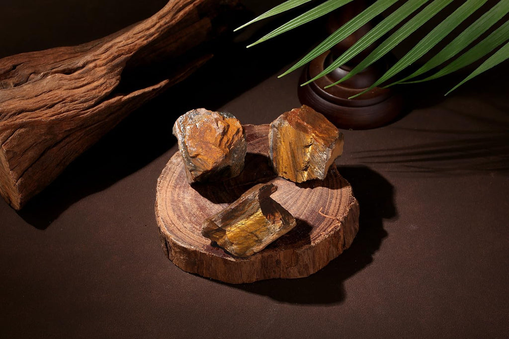 NUKAYAI 2Pcs Tiger Eye 1.8-2.2 Large Raw Crystals Stones Rough Rocks Tiger Eye Stone Healing Crystal for Wicca Reiki Wrapping DI