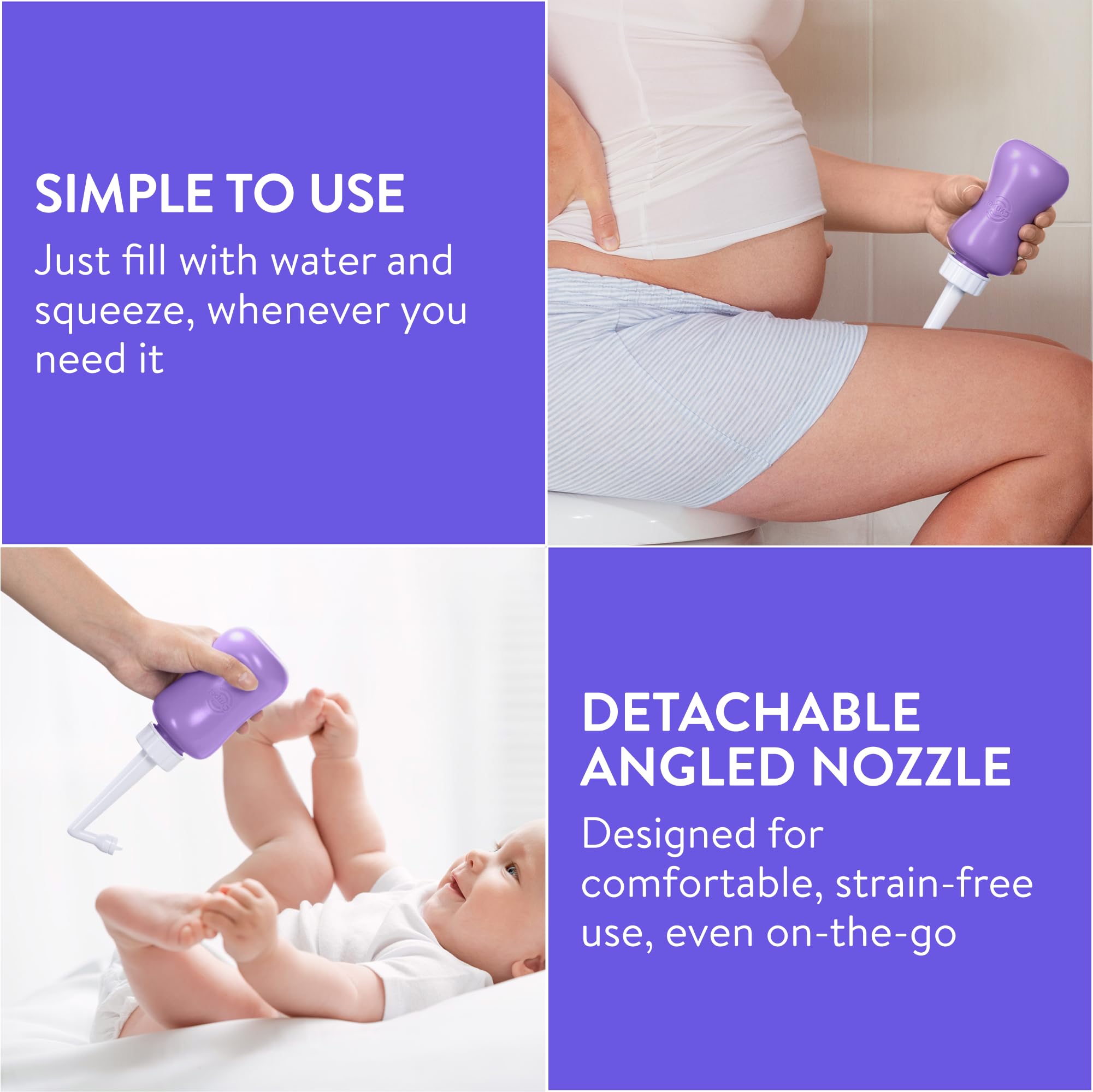 Cynpel Peri Bottle - Portable Travel Bidet for Men or Women - FSA HSA Eligible - Labour and Maternity Hospital Bag Essentials -
