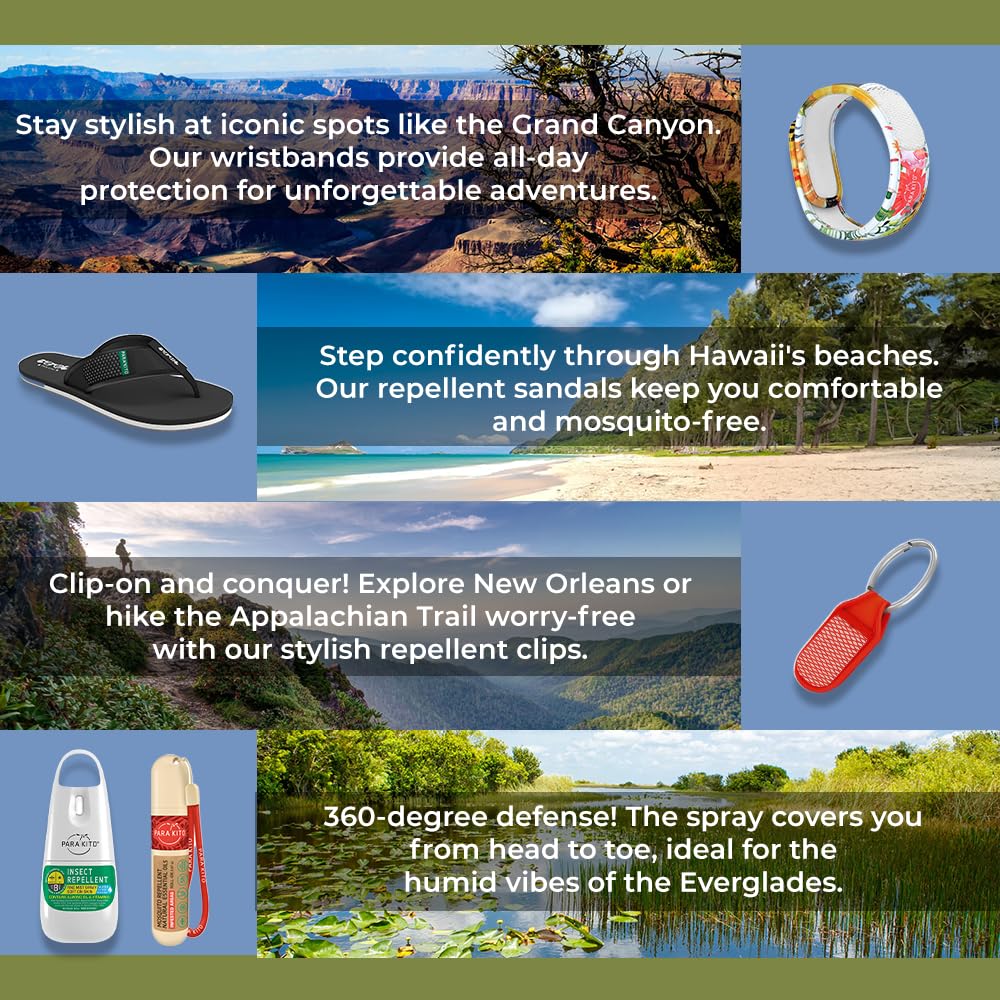 PARAKITO Mosquito Repellent Bracelets + Refill Pellets Bundle, Mosquito Bracelets, Peppermint Oil, DEET Free Mosquito Repeller,
