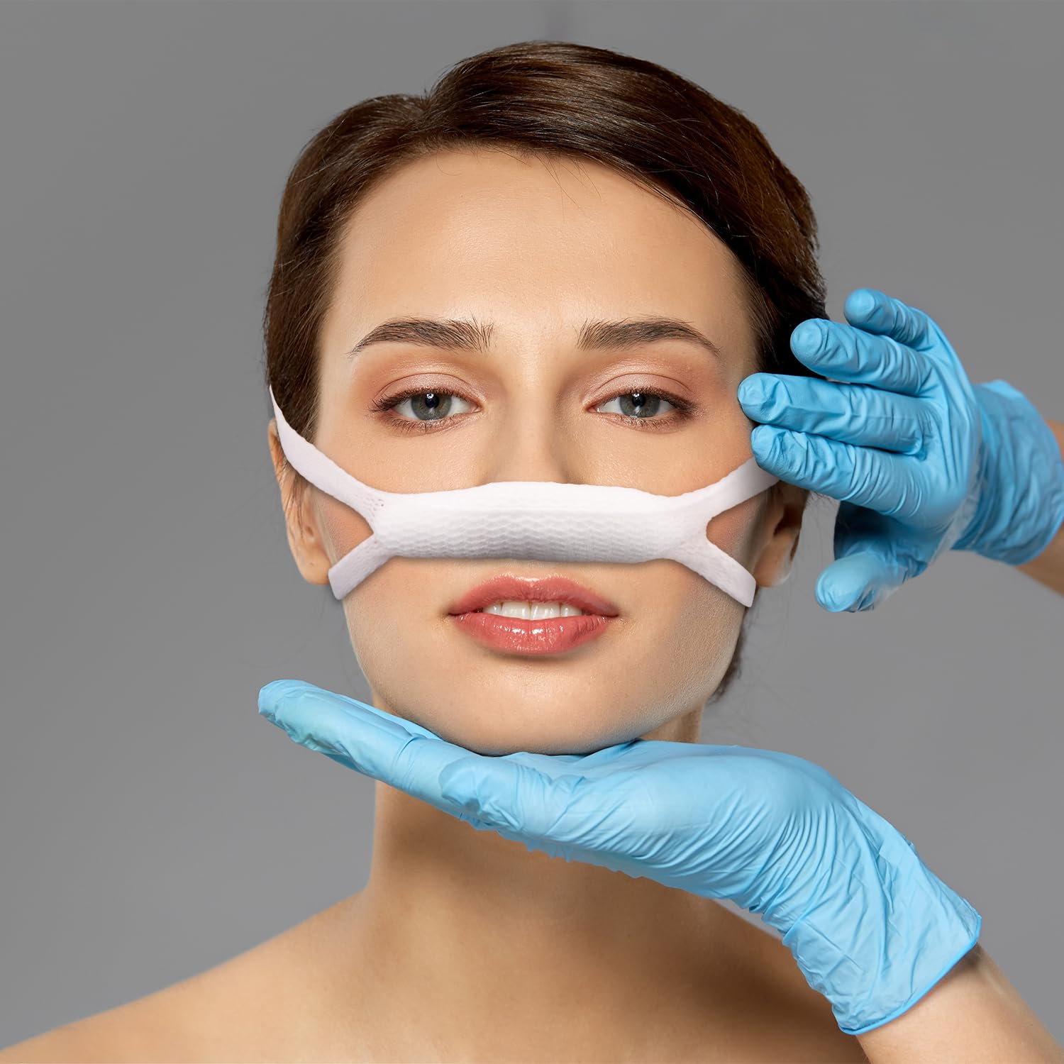 8pcs Elastic Nose Bandage, High Absorption External Nasal Dressing Holder After Surgery Breathable Bandage Strip After Nose Job
