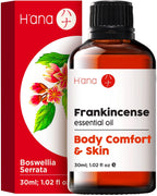 Hana Frankincense Essential Oil - 100% Pure and Natural Frankincense Oil for Face, Skin, and Diffuser - with a Warm, Resinous Sc