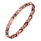 Feraco Magnetic Copper Anklets for Women Copper Ankle Bracelet for Women 99.99% Pure Copper with Magnets for Feet & Ankles (X Sh