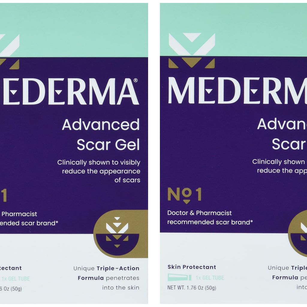 Mederma Advanced Scar Gel, Treats Old and New Scars, Reduces the Appearance of Scars from Acne, Stitches, Burns and More 1.76oz,