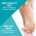 Steins 3/16 Removable Bunion Pads, Reusable Bunion Pads, Provides Bunion Relief, Corn Pads for Toes, Callus Pads, Felt Bunion Pa