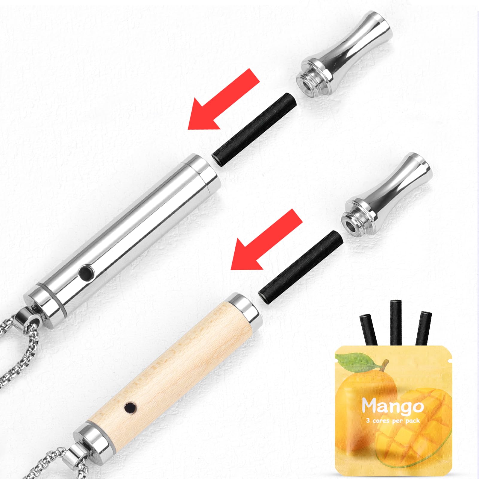 ASTOFLI Quit Smoking Breathing Necklace for Adults: Adjustable Air Outlet Breathing Necklace to Quit Smoking and Vape - Air Inha