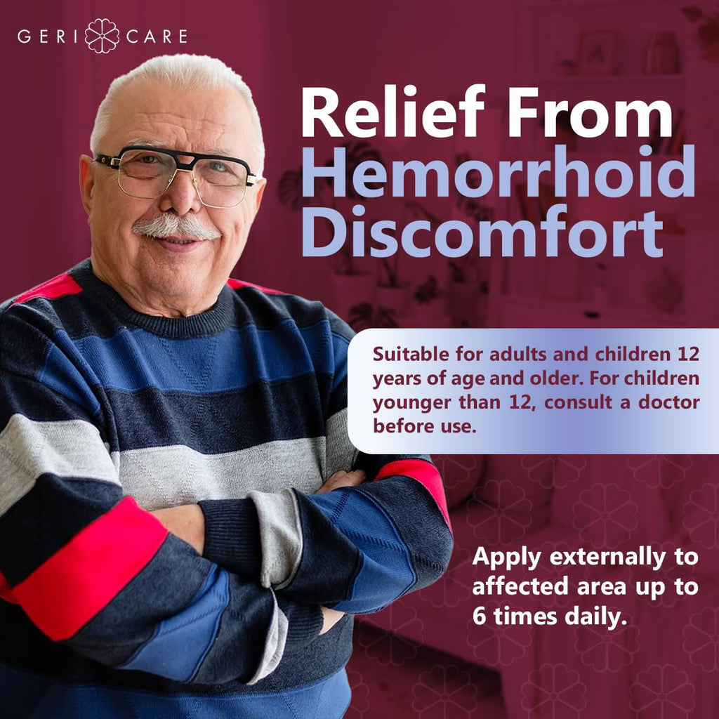 GeriCare Medicated Cooling Pads with Witch Hazel. for Soothing Itch, Discomfort, and Burning, Pre-Moistened Pads Ideal for Sensi