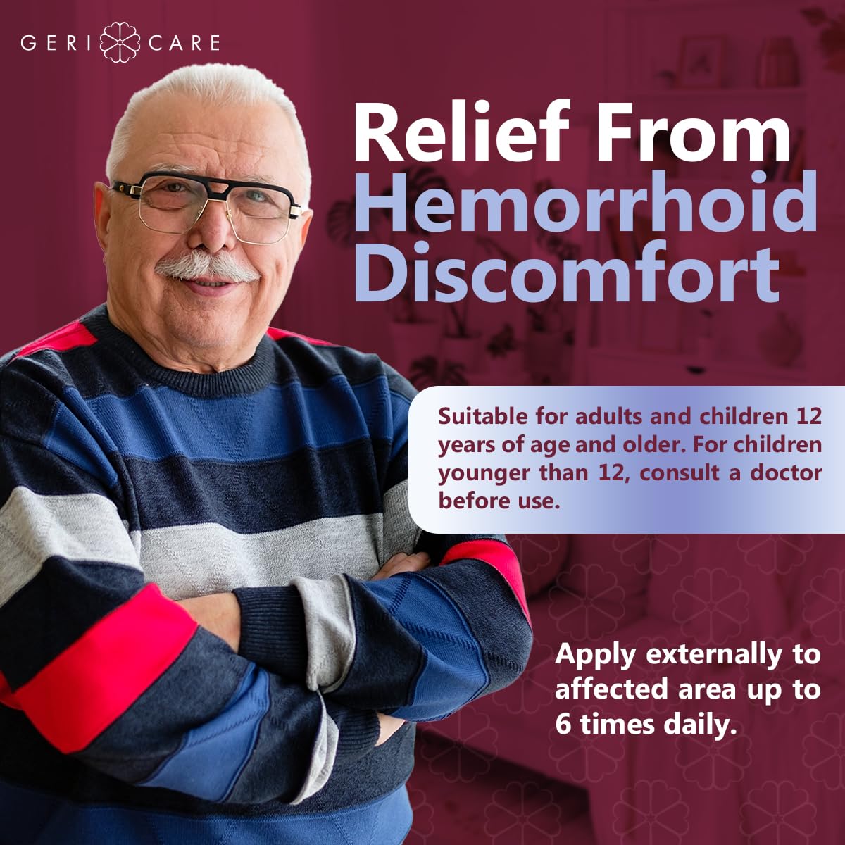GeriCare Medicated Cooling Pads with Witch Hazel. for Soothing Itch, Discomfort, and Burning, Pre-Moistened Pads Ideal for Sensi