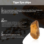 Orientrea 1.1lb Natural Crushed Tiger Eye Crystal Tumbled Chips-Tiger Eye Healing Crystals Chips Bulk, Crushed Crystal Gemstones